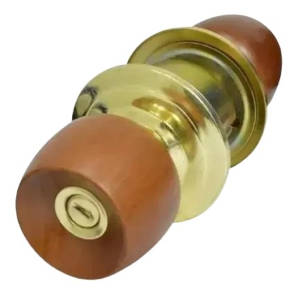 CHAPA PARA BAÑO POMO MADERA UNIFER