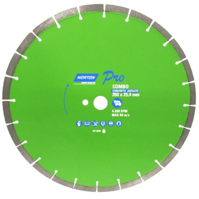 DISCO DIAMANTE DISCO CORTE MADERA 10" 24 DIENTES NORTON - Image 1